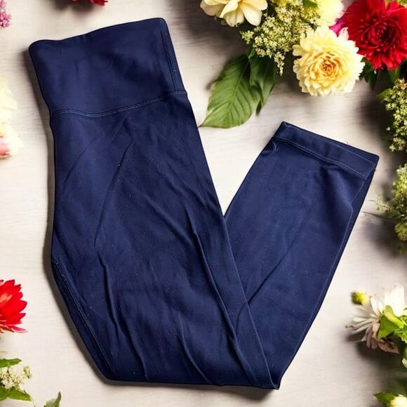 Athleta Elation Navy Blue Size Small Capri Cropped Athletic Leggings Soft - Picture 1 of 5